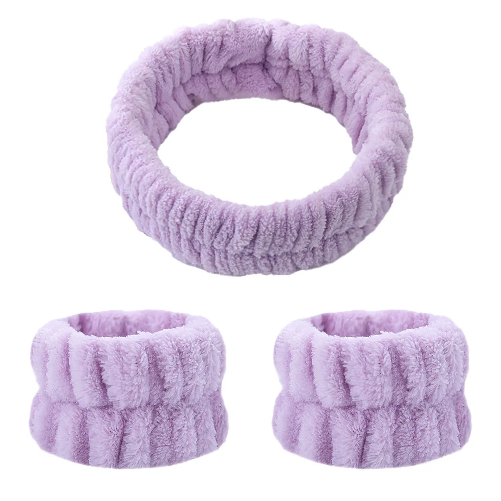 Gesichtswasch-Armband-Set, Damen-Stirnband-Armbänder, saugfähige, wasserdichte Armbänder, Make-up, Gesichtswasch-Haarbänder – Detail 13
