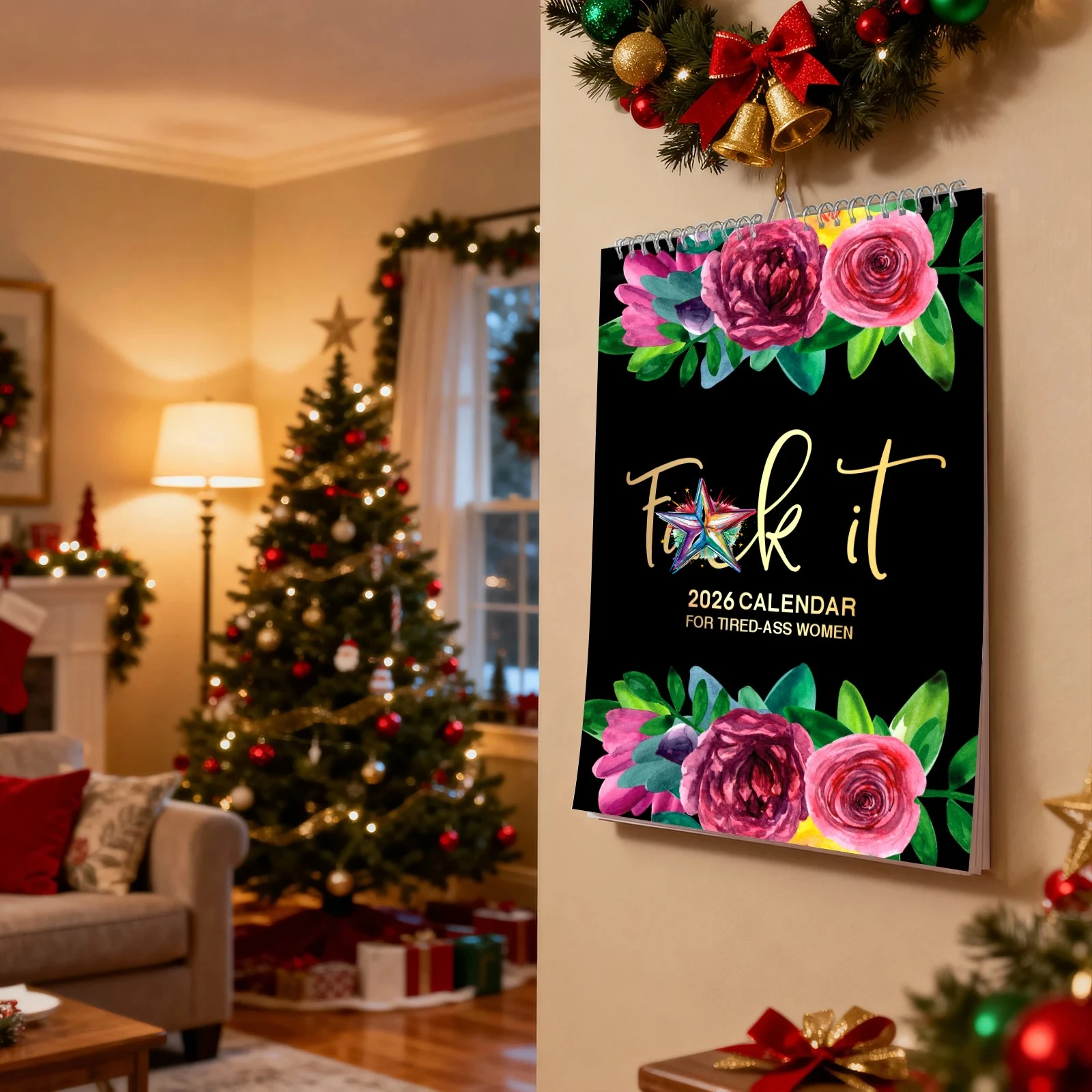 

2026 юмористический слоган, настольный настенный календарь, забавные иллюстрации, планировщик, подарок для дома и офиса, уникальное украшение новогоднего фестиваля