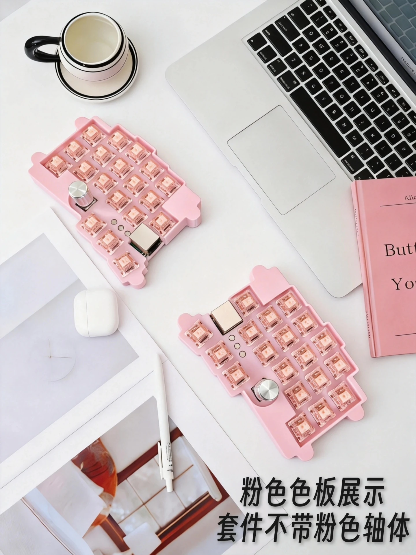 Custom Wired Split Keyboard Vibrant Bold Aesthetic 3x5 Layout Ergonomic Compact Typing Professional Gift.