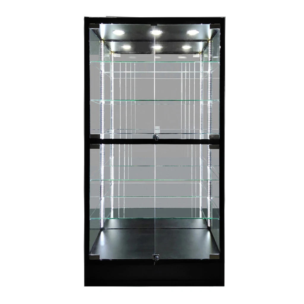 Desain furnitur toko aksesoris ponsel kelas atas, etalase kaca untuk pajangan toko ponsel