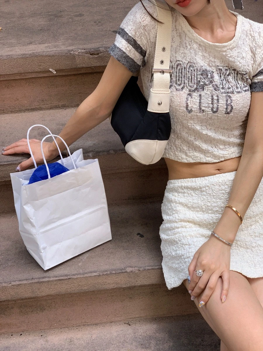 Verão novo americano retro carta impressão sexy ort renda camiseta ajuste apertado feminino commute sle padrão criativo umidade ng