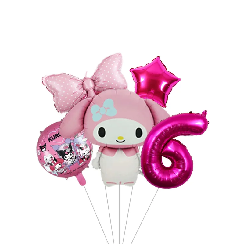 My Melody Rosa Cartoon-Charakter Mylar-Ballon Helium-Ballon für Mädchenparty Babyparty Wanddekoration – Detail 15