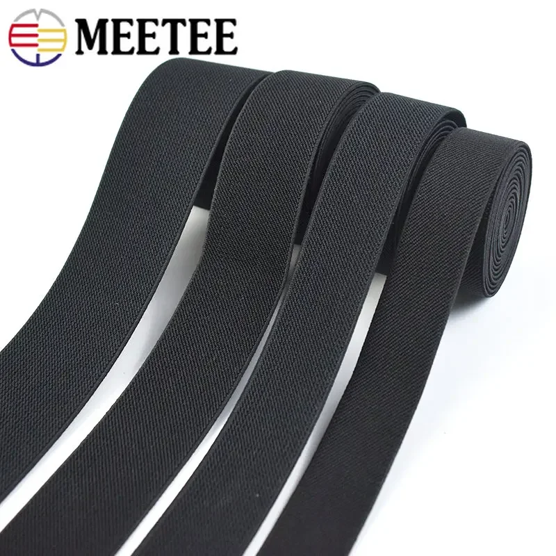 2/4M 20-70mm Black Sewing Elastic Band for Underwear Webbing Strap Rubber Tape Skirt Waist Bands DIY Accessories