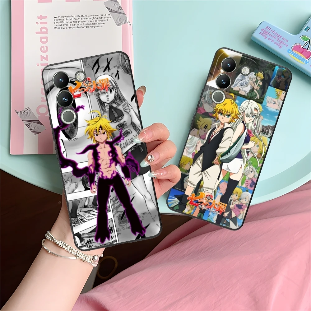 Seven Deadly Sins Meliodas Cell Phone Case for VIVO Y95 Y93 Y31 Y20 V19 V17 V15 Pro X60 NEX Black Soft Phone Cover Shell