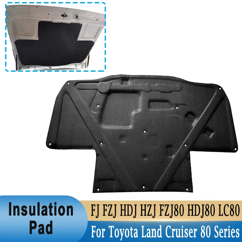 Front Engine Hood Bonnet Heat Insulation Pad Cotton Mat Cover for Toyota Land Cruiser 80 Series FJ FZJ HDJ HZJ FZJ80 HDJ80 LC80