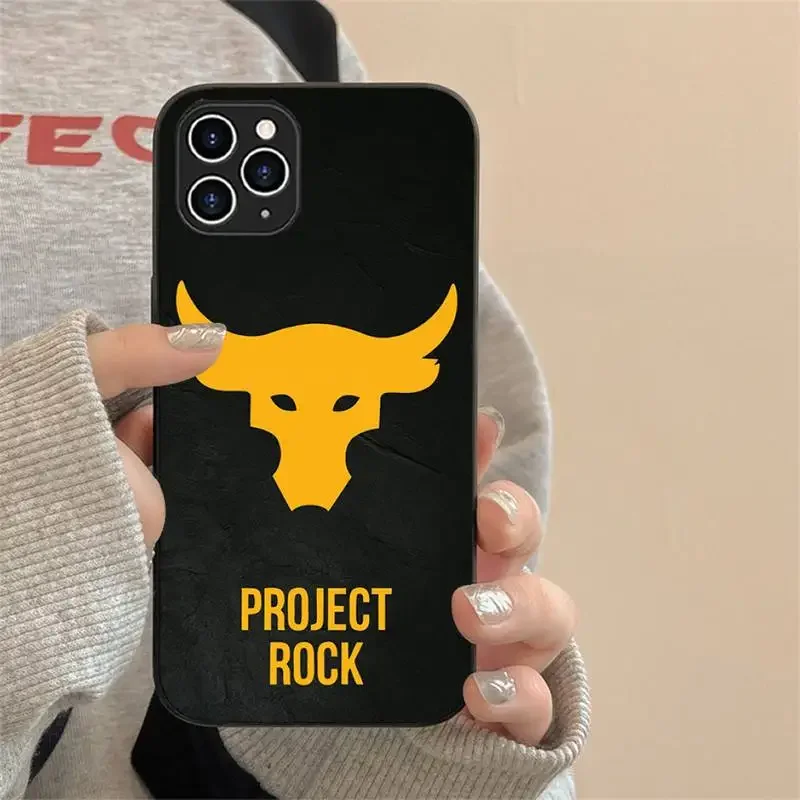 P-Project-Rock Phone Case For Iphone 7 8 Plus X Xr Xs 11 12 13 15 Mini Mobile Iphones 14 Pro Max Case