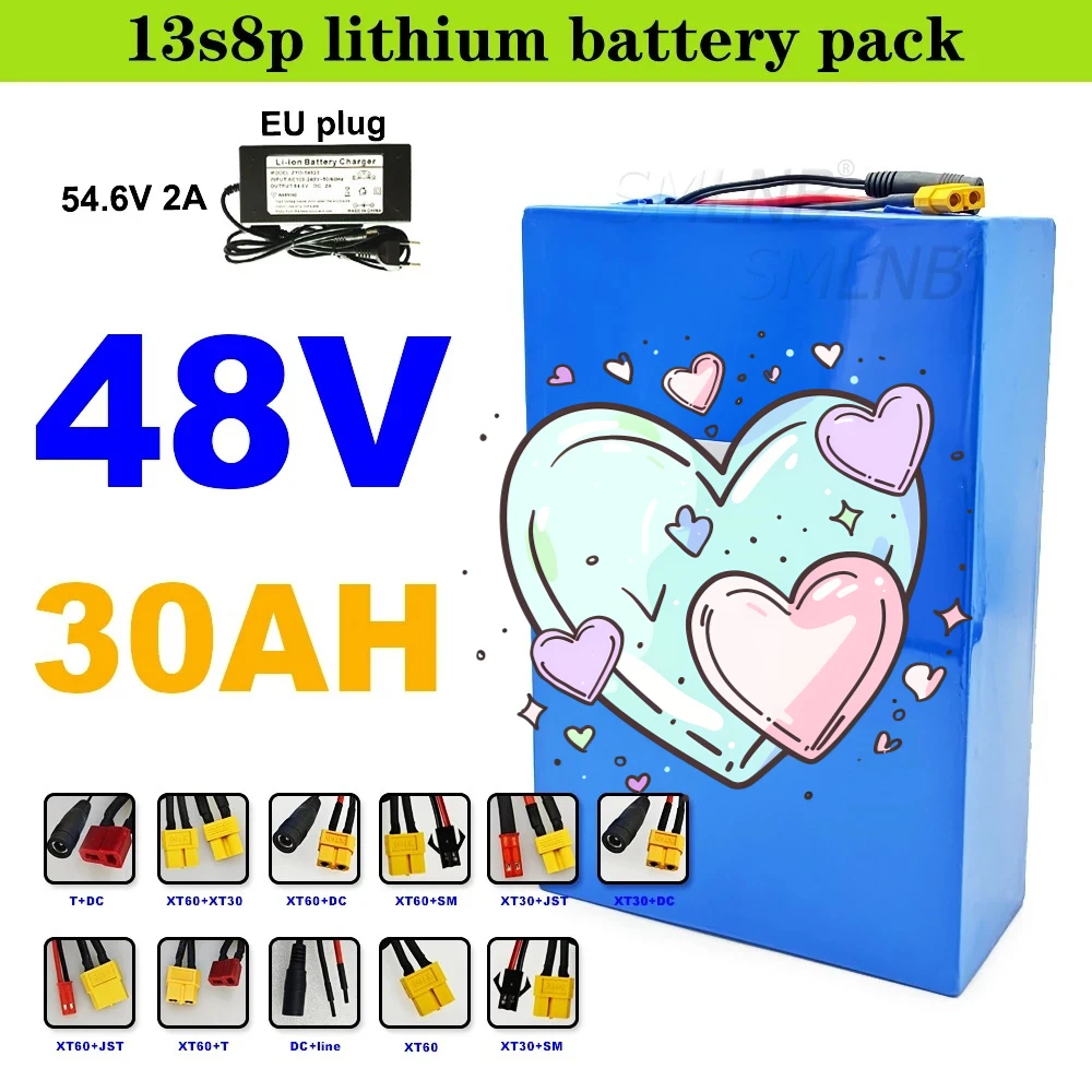 48v 30000mAh for Citycoco Motorized Scooter Batteries Built in 50A BMS New Original 48V 30ah 13s8p Lithium Battery Pack