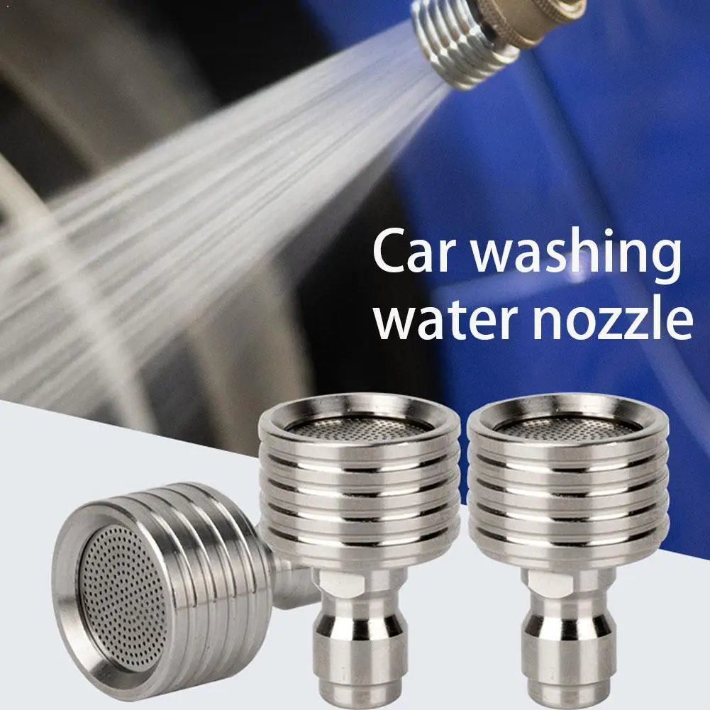 

Насадка для автомойки с быстрым соединением 1/4 дюйма, из нержавеющей стали, для душа-распылителя, инструмент для мойки автомобилей ﻿ Аксессуары для уборки