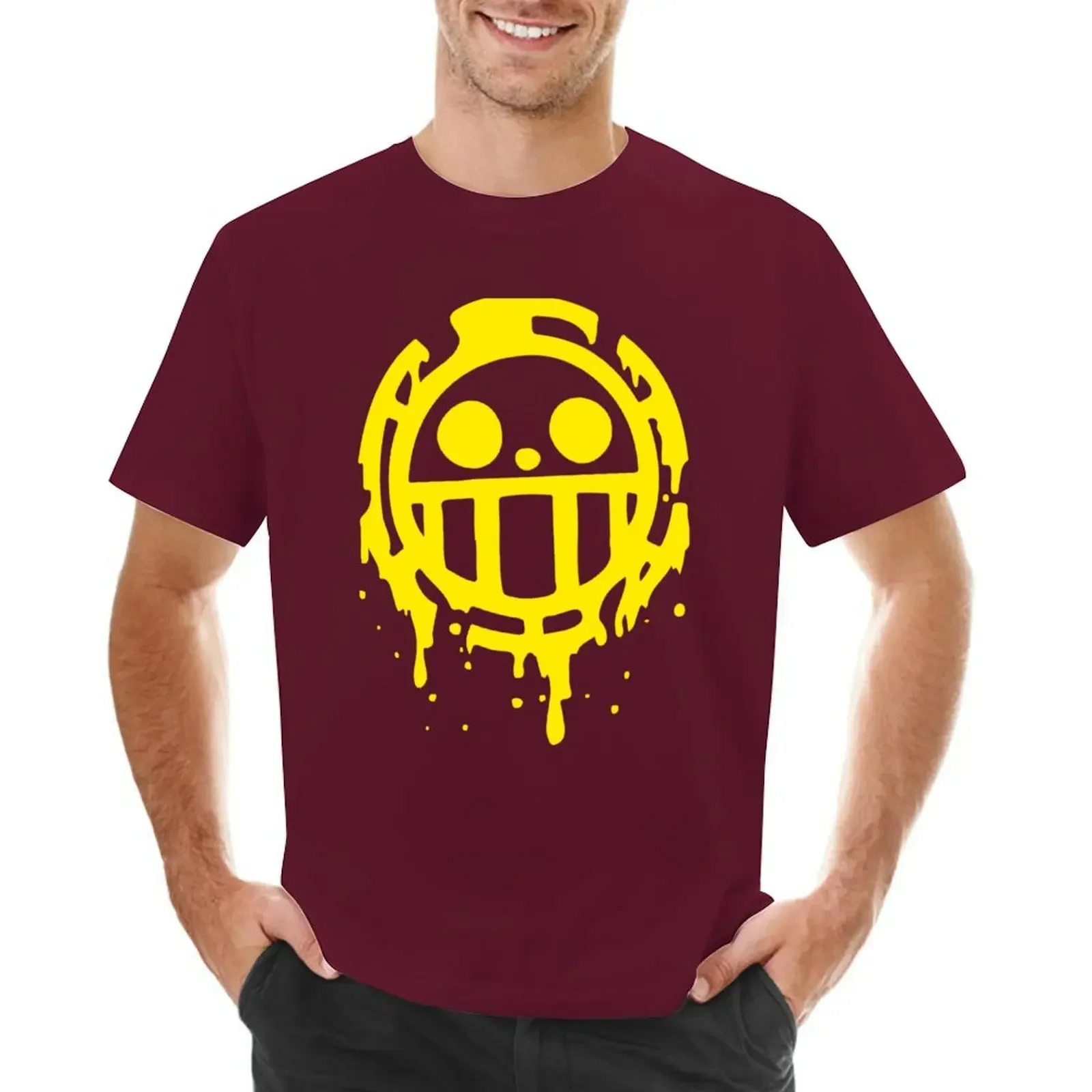 قانون الطرف الأغر القلب القراصنة شعار الرسم تي شيرت ، ملابس الرجال خمر ، كبيرة وطويلة