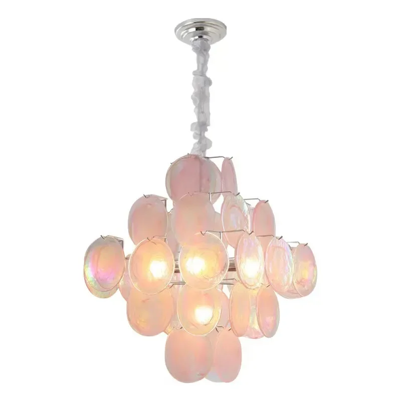 French Retro Luxury Chandelier for Bedroom Dining Living Room Designer Ceiling Light Fixture for Girls Space