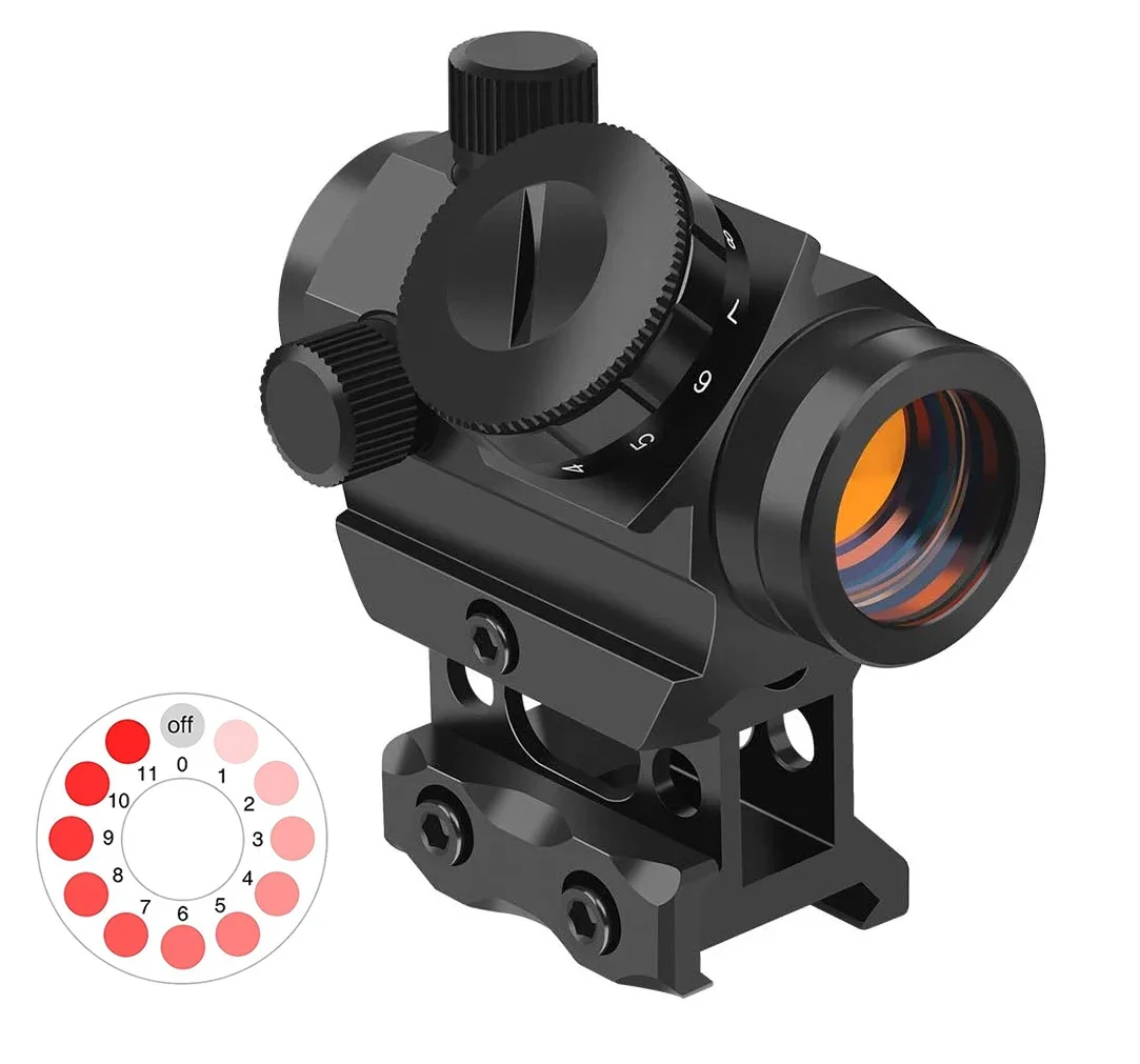 2MOA Red Dot Sight 1x20mm Reflex Sight Waterproof & Shockproof & Fog-Proof Red Dot Scope with 1 inch Riser Mount