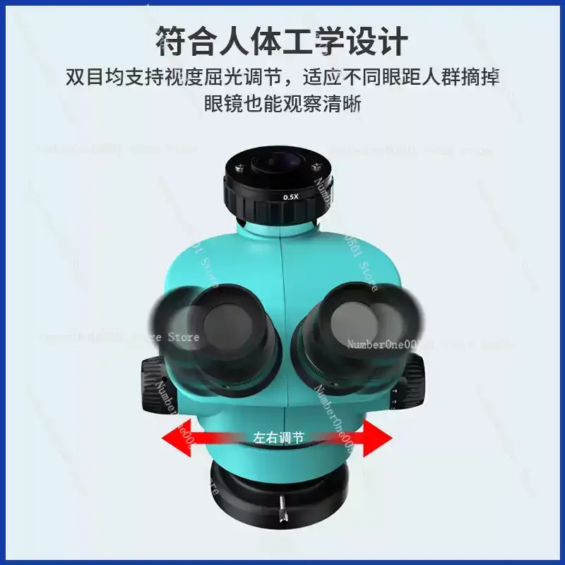 WF10X/22mm Eyepiece Suitable for Mobile Phone PCB Welding Microscope ToolRF4 7-50X Trinocular Continuous Zoom
