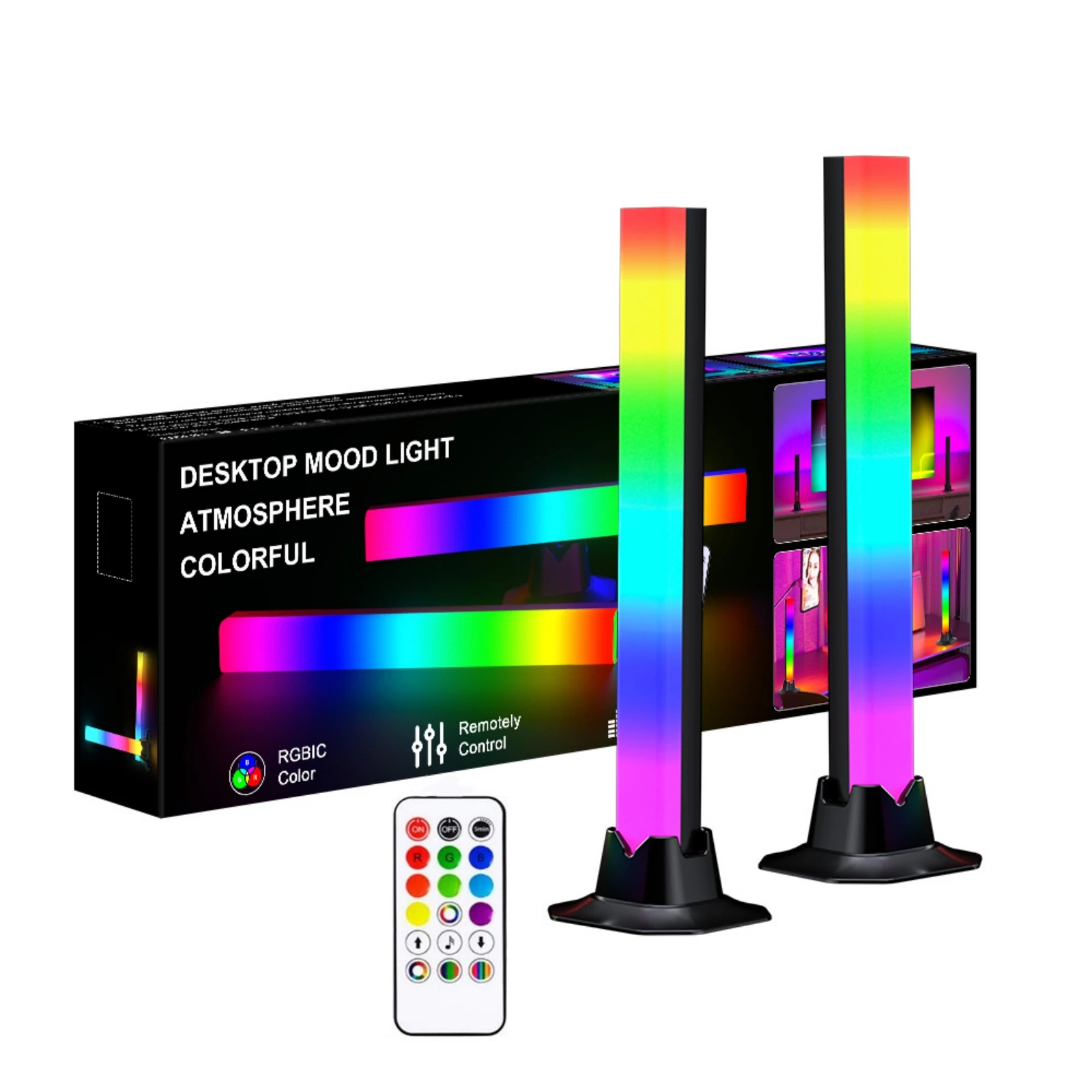 

Светодиодная панель USB 2 в 1, RGB, меняющая цвет, подсветка телевизора, удаленная симфония, атмосфера, музыка, ритм, окружающий звукосниматель, лампы, полоски