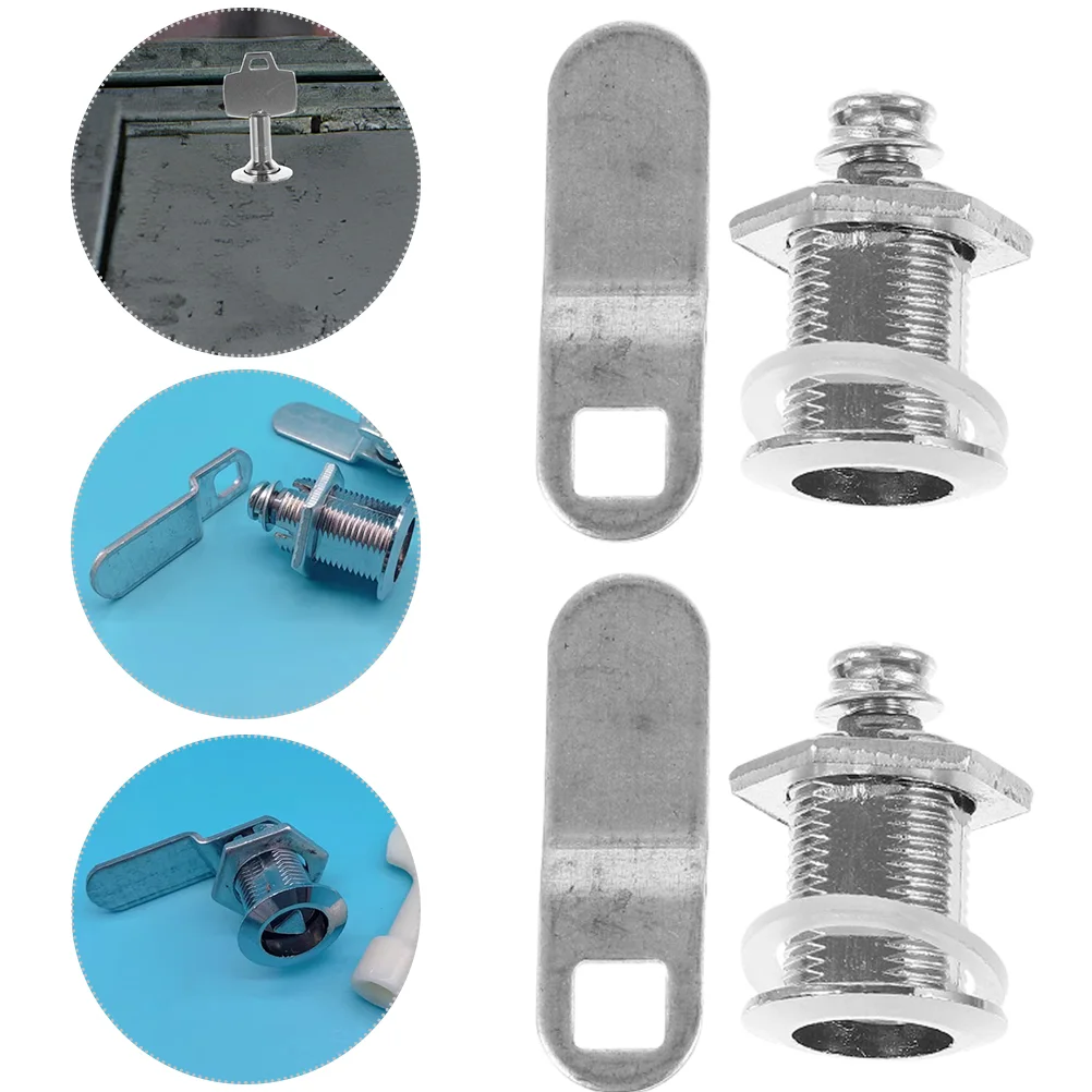 

2 Sets Trash Can Lock Zinc Alloy Triangle Slot Lock for Garbage Bins Waste Fruit Box Replacement Latches Outdoor Security