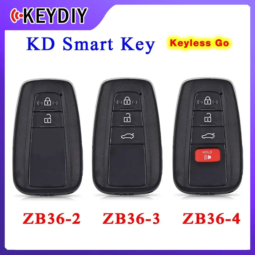 

KEYDIY Universal KD Smart Key ZB Series Remote ZB36-2 ZB36-3 ZB36-4 for KD-X2 KD-MAX Fit More than 2000 Models for Toyota Style