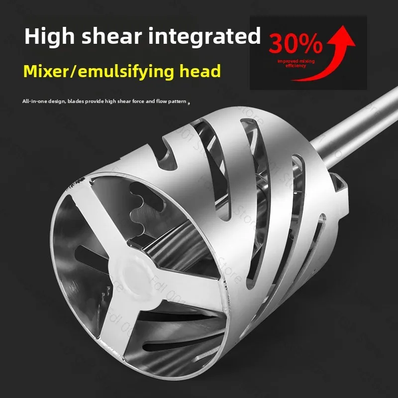 Integrated Turbine Agitator with High Shear Head - 304/316 Stainless Steel for Powder-Liquid Mixing