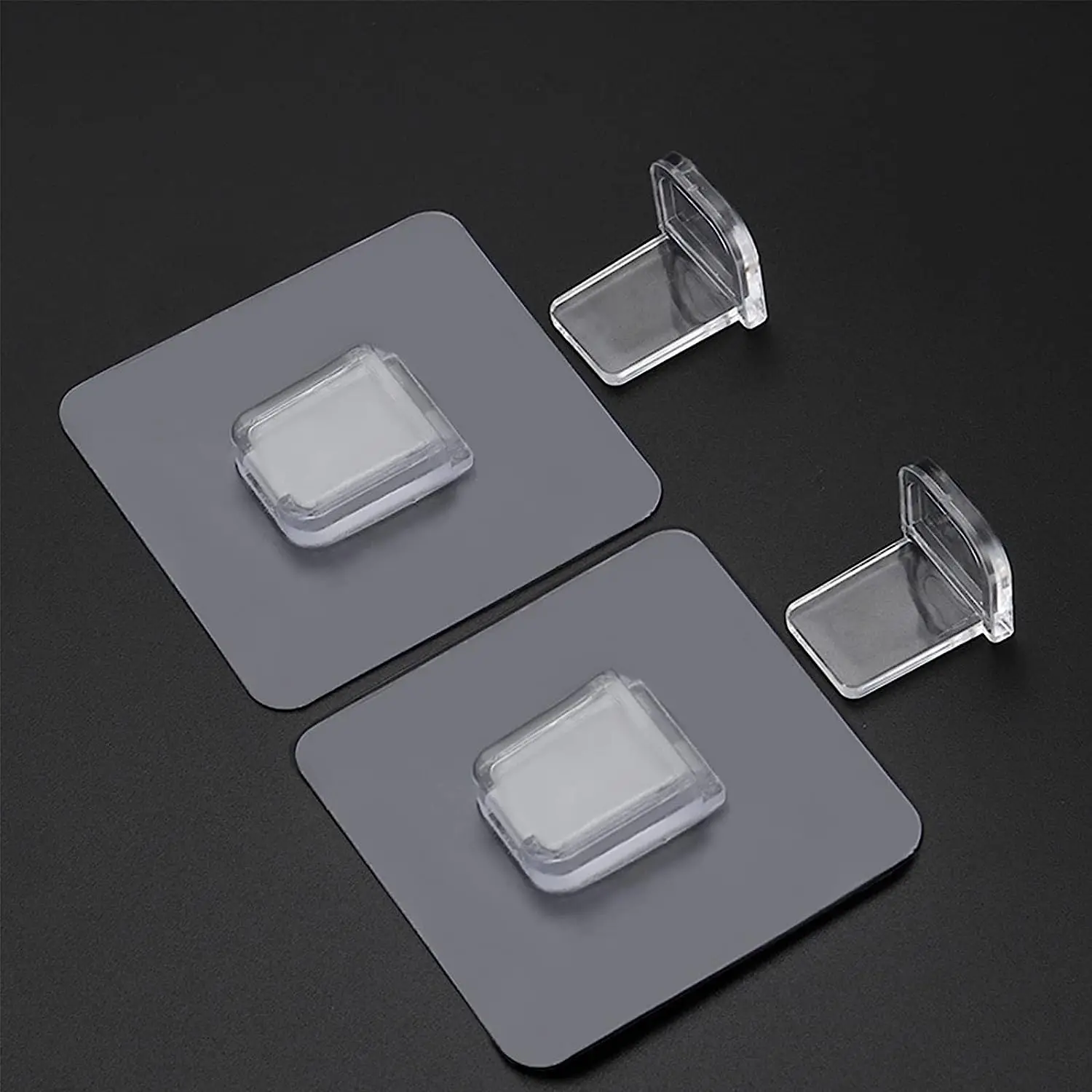 Adhesive Shelf Support Pegs Punch-free Clear Closet Cabinet Shelf Wall Hangers for Kitchen Cabinet Furniture Wall Hooks