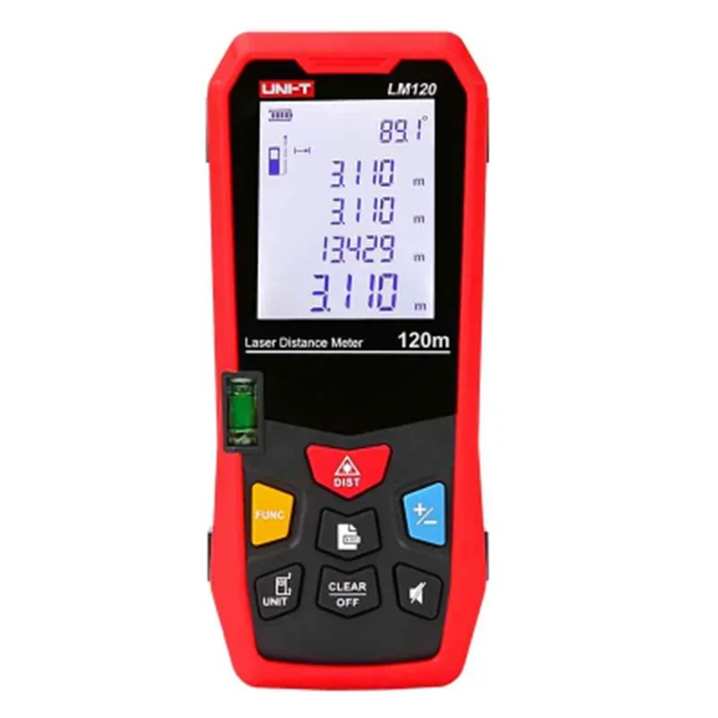 

UNI-T LM120 Jarak Laser Meter Handheld Mini Laser Rangefinder Digital LCD Tape Range Finder Diastimeter