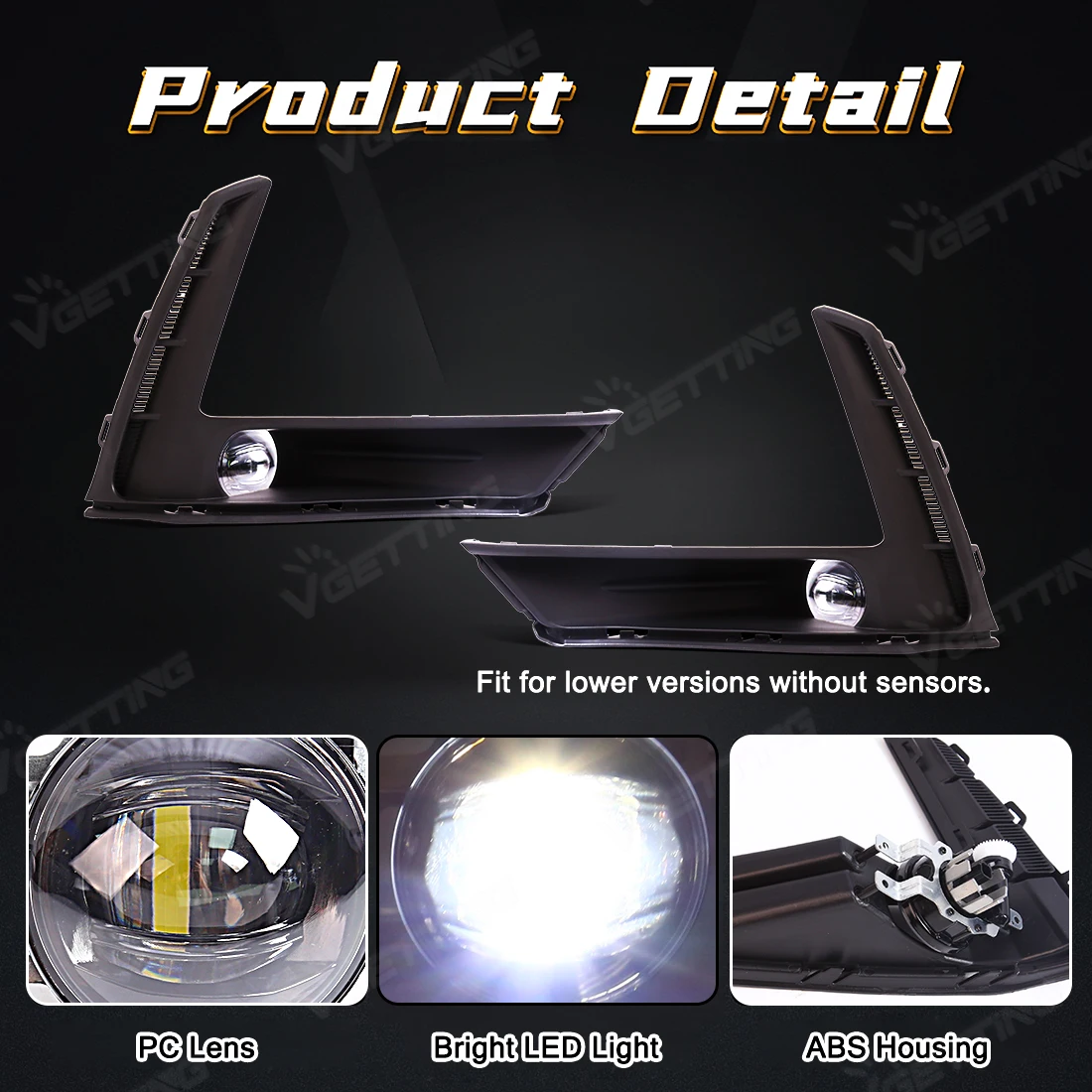 For Honda CR-V CRV 2023 2024 Car Front Fog Lamp Assembly LED Fog Lamp White With Cover Switch Relay Harness Headlight Accessorie
