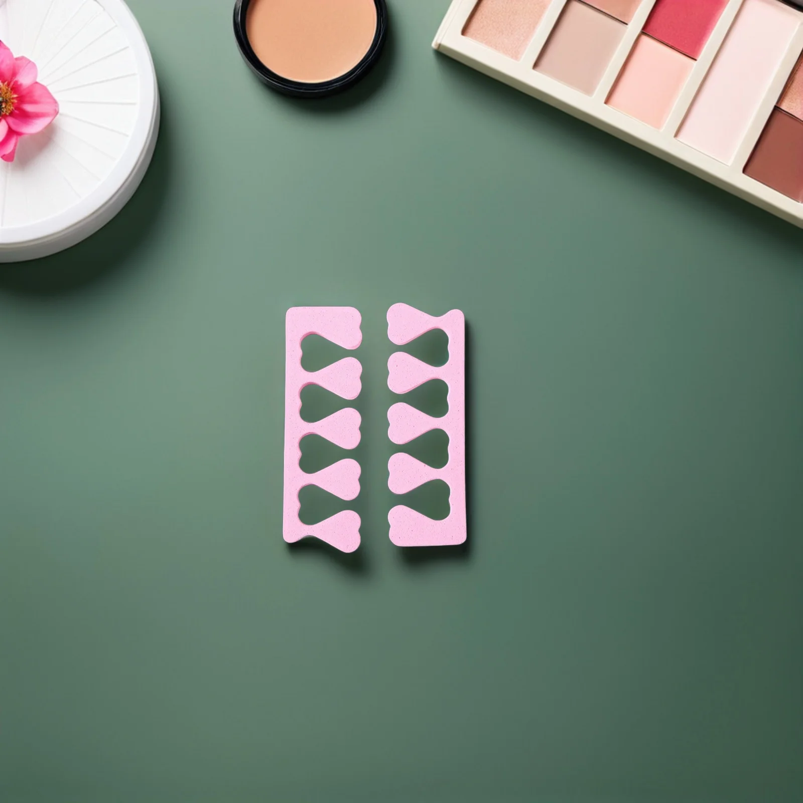 Espaciadores de uñas cómodos con forma de corazón, separador de dedos de los pies para pedicura, manicura, espuma, herramientas de decoración de uñas, esmalte de secado, 2 uds.