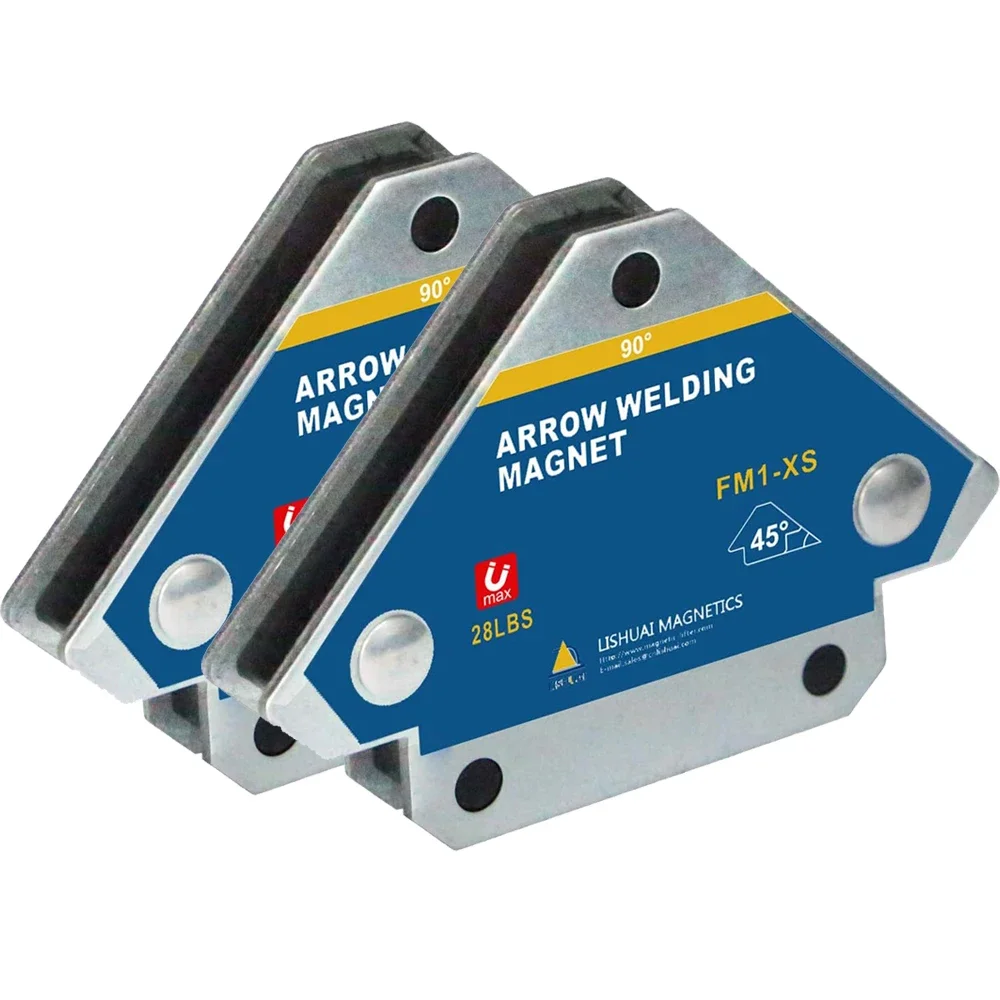 2pcs 12.5KG Magnetic Welding Holders Angle Solder Arrow Magnet Weld Fixer Positioner Ferrite Holding Auxiliary Locator Tools