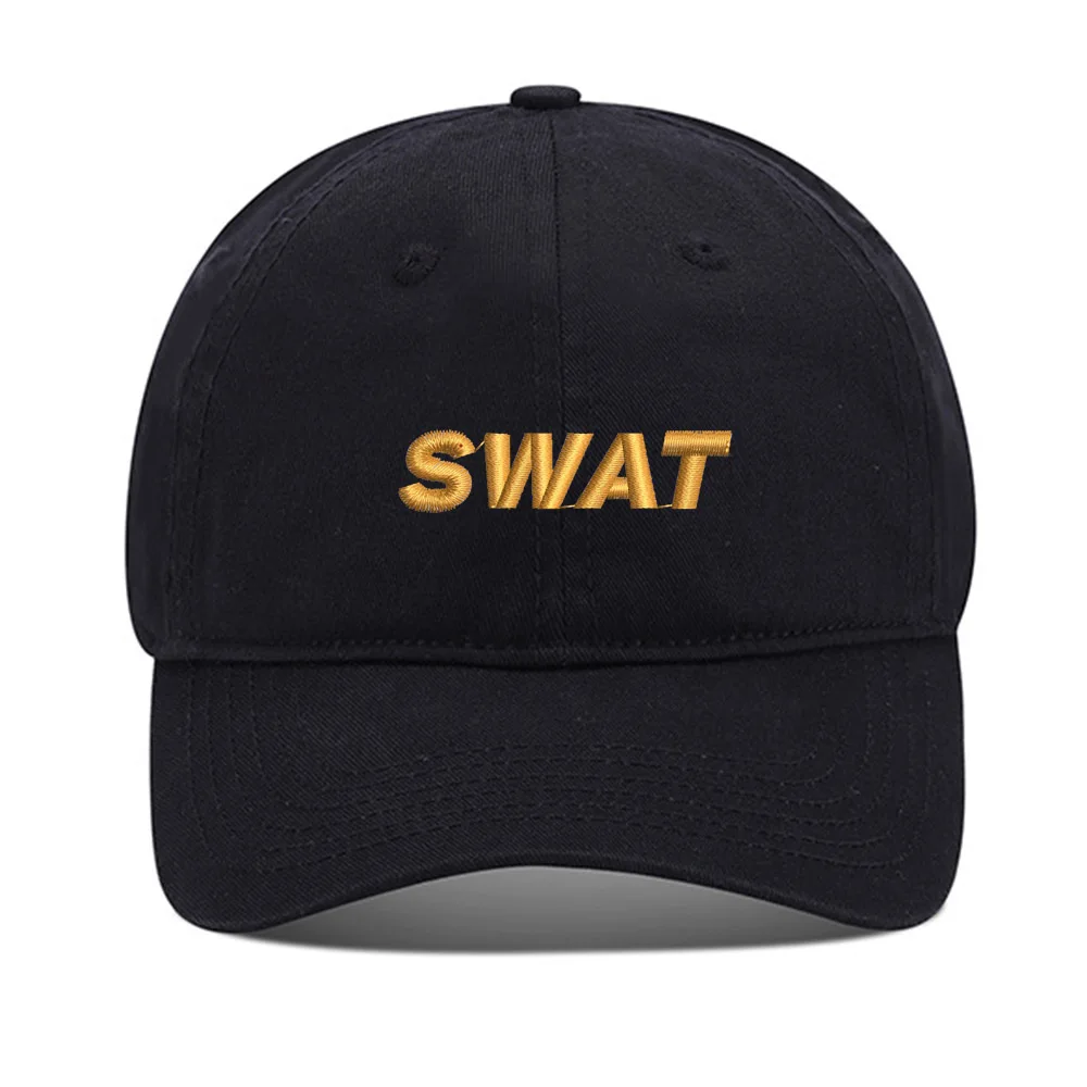 

Lyprerazy Baseball Hat SWAT Police Officer Unisex Embroidery Baseball Cap Washed Cotton Embroidered Adjustable Cap