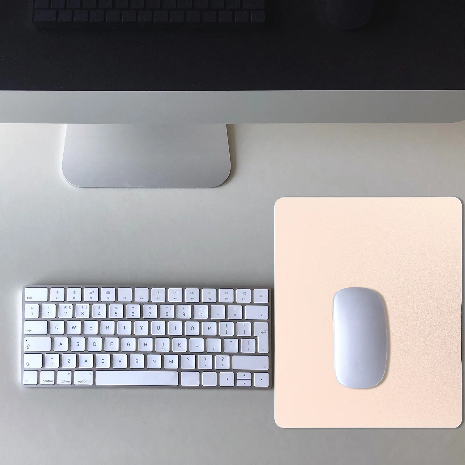 Double Sided Aluminum Alloy Mouse Pad Square Metal Mouse Mat Non Slip Desk Mat for Office Gaming Computer Office Desk Pad view 5