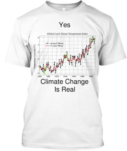 Climate Change Is Real T-Shirt Made in the USA Size S to 5XL