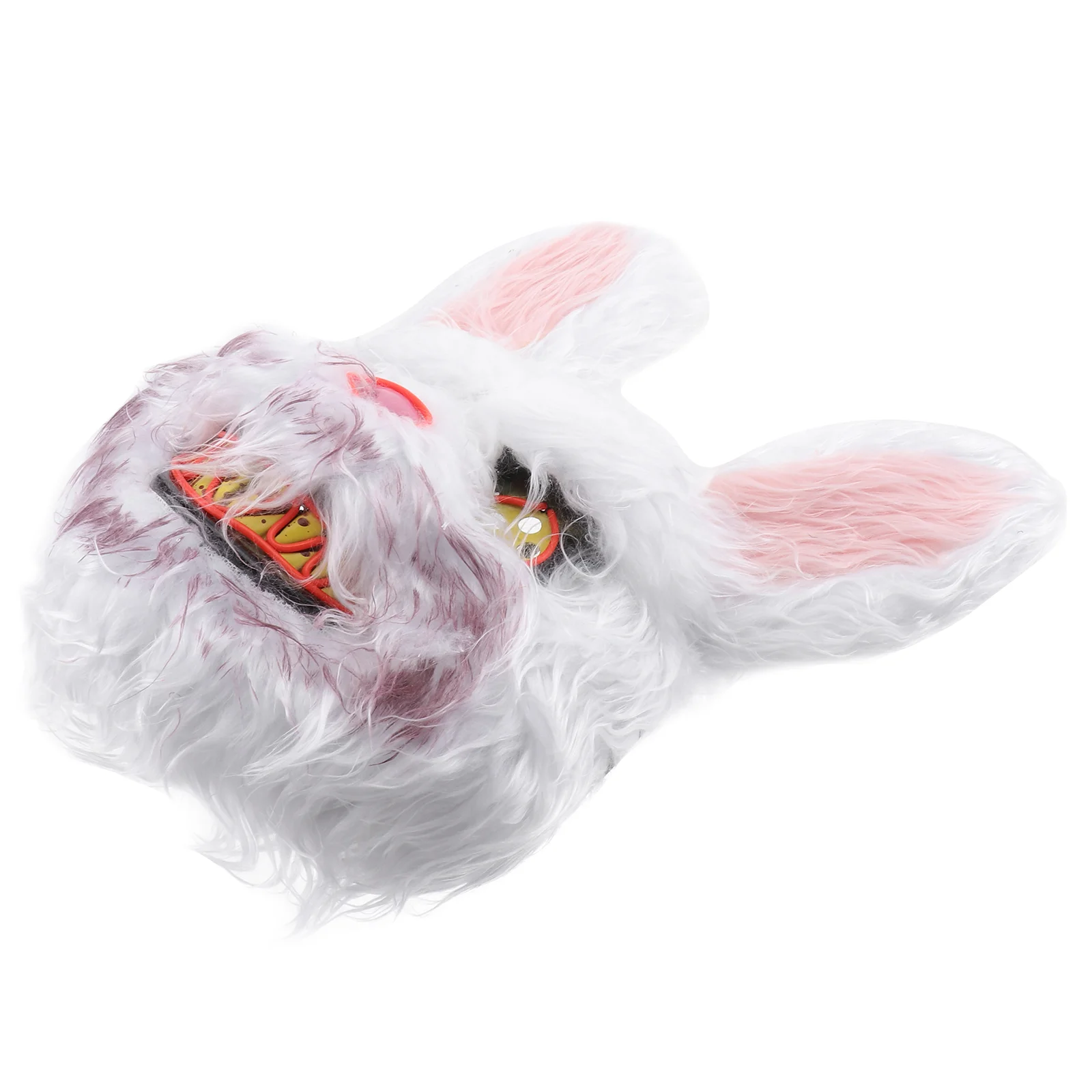 

Bunny Mask Adult Costumes Glowing Face Masquerade Party for Halloween Plush Bunnies Horror Bloody Rabbit Luminous