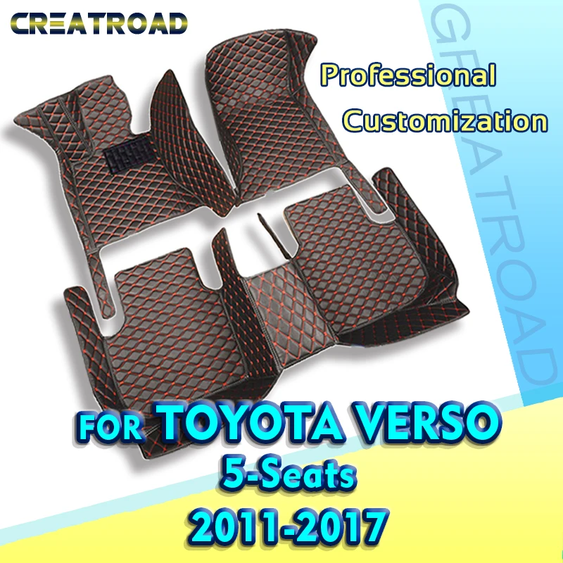 

Car Floor Mats For Toyota Verso Five Seats 2011 2012 2013 2014 2015 2016 2017 Custom Foot Pads Carpet Cover Interior Accessories