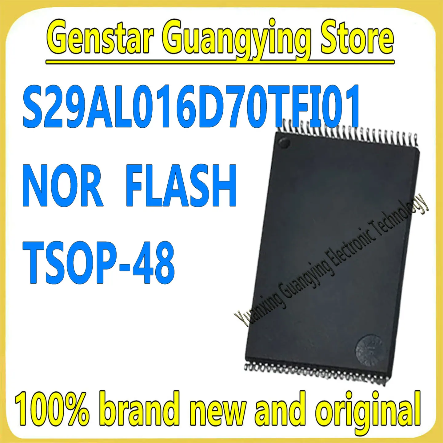 (10 pieces) S29AL016D70TFI01 TSOP-48 16 Mbit Parallel NOR Flash Memory Chipset, 100% Brand New, In Stock