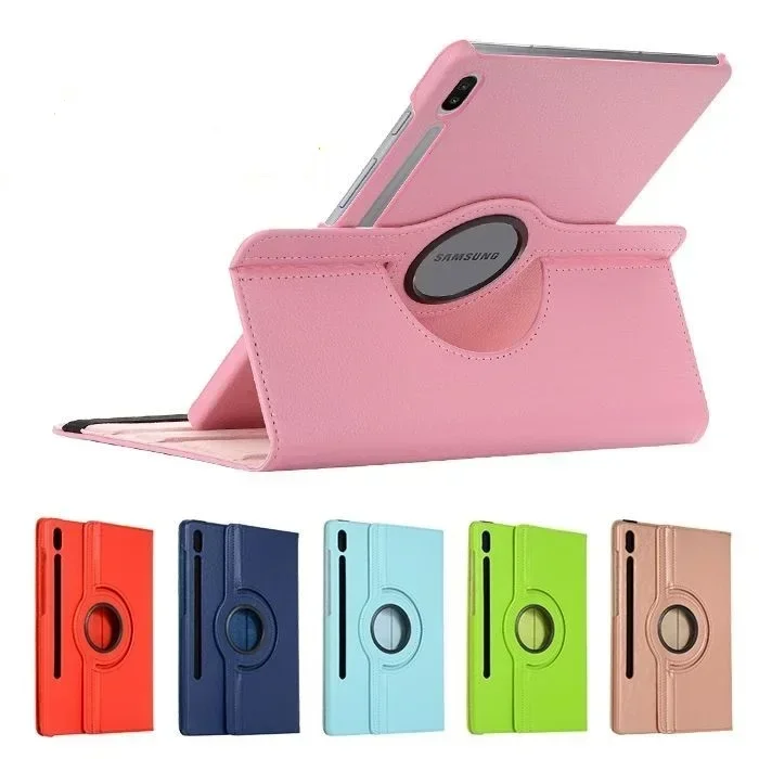 360 Rotation Tablet Cover for Samsung Galaxy Tab S9 FE 10.9 inch PU Leather Stand Funda for Galaxy Tab S9 FE Plus + 12.4'' Cover