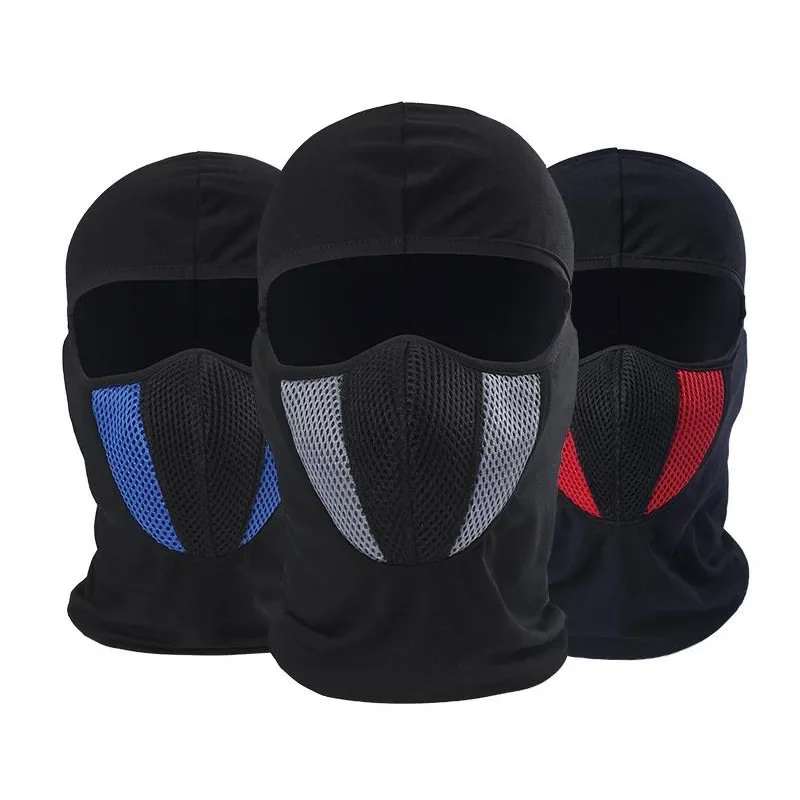 Balaclava respirável para motocicleta, máscara facial completa para ciclismo, motocross, capacete, capuz, moto, equitação, pescoço, máscara facial