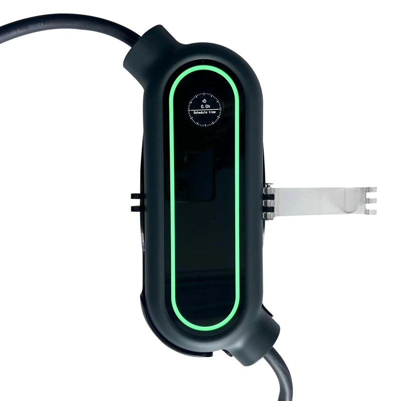 Cargador EV portátil de uso doméstico con enchufe hembra tipo 2, Cable EV de 5M, corriente ajustable CE para coche eléctrico, carga trifásica de 11kW