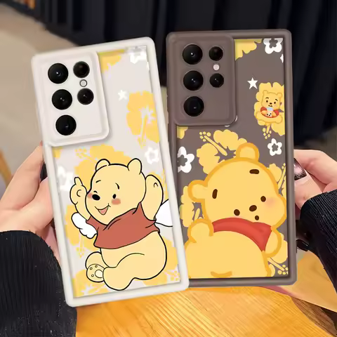 Disney Winnie The Pooh Fashion Soft Cover Phone Case for Samsung Galaxy S21 S24 FE S22 S23 Plus S20 S25 S25 Ultra Note 20 Ultra