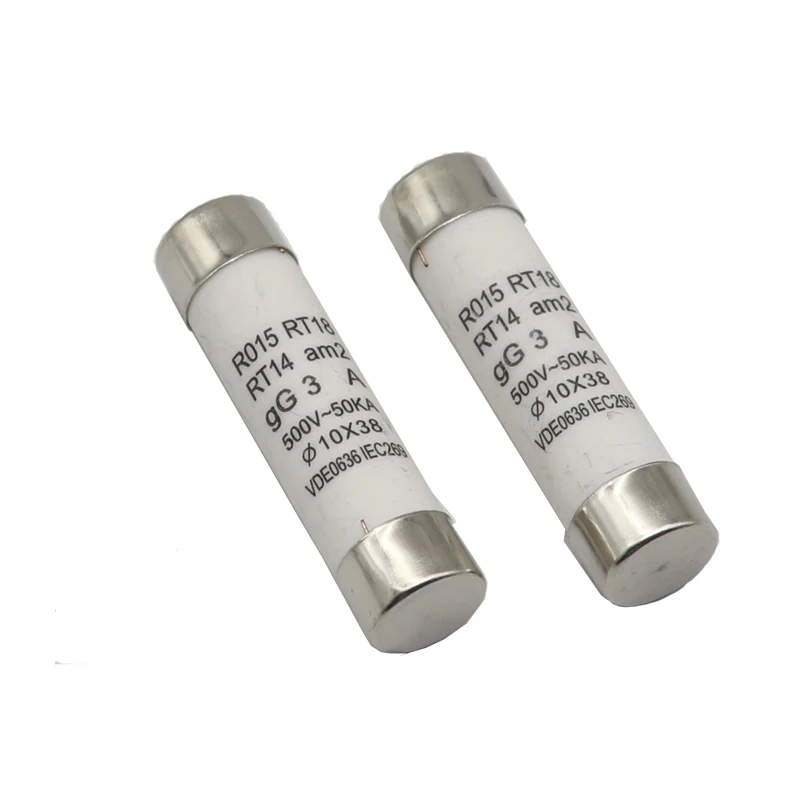 【10-5PCS】Fast blow Ceramic Fuse 10X38MM Fuse 380V/500V 1A 2A 3A 4A 5A 6A 8A 10A 16A 20A 25A 32A 40A 50A