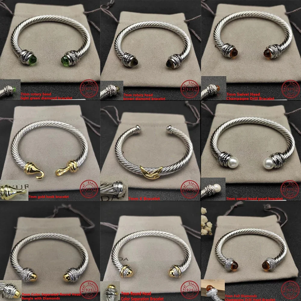 High Quality Fashion Classic 925 Silver Dy Latest Jewelry Set 7mm Bracelet For Everyday Wear