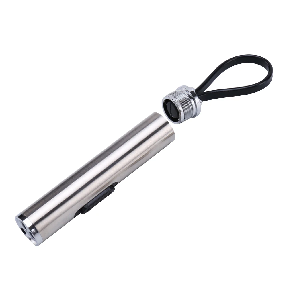 Mini Pocket  Torch Lightweight Stainless Steel Fluorescent Identification Lights with LR44 Button Cell for Medical Instruments