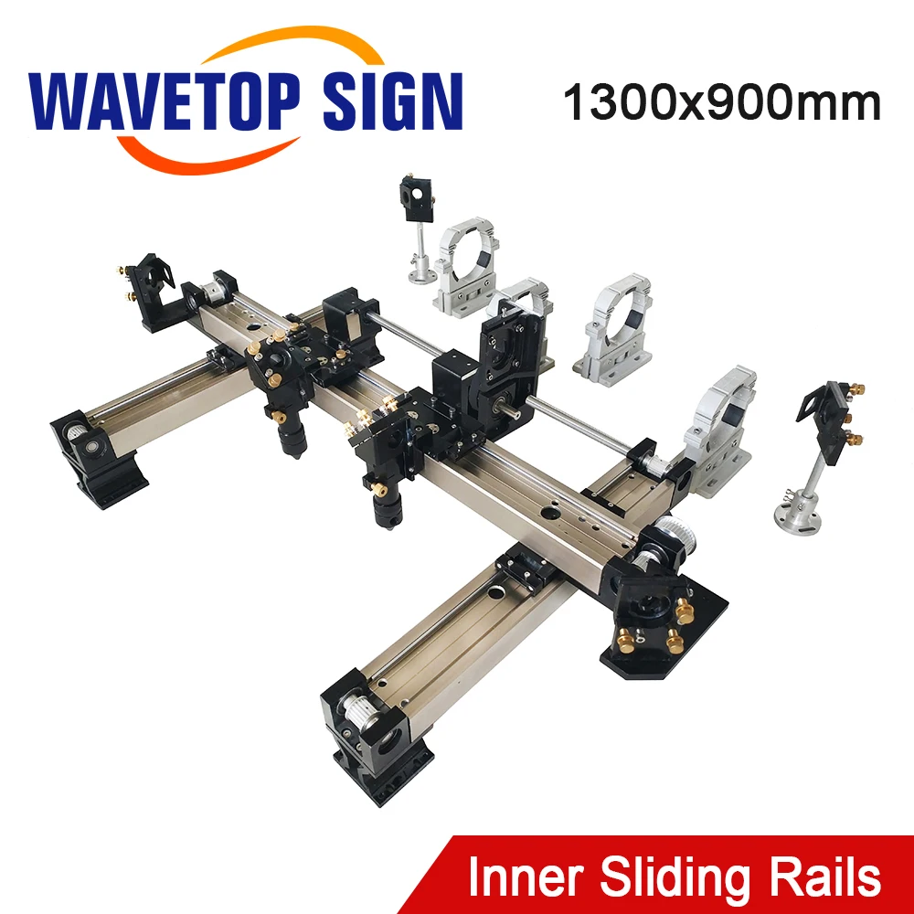 

WaveTopSign Mechanical Parts Set 1300*900mm Inner Sliding Rails Kits Spare Part for DIY 1390 CO2 Laser Engraving Cutting Machine