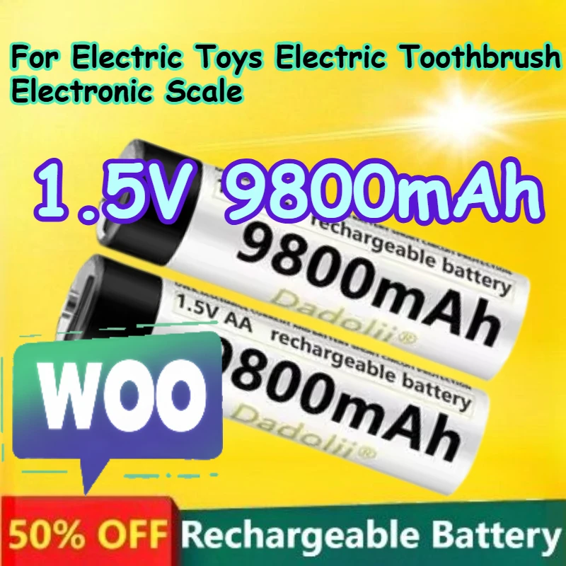 

AA 1.5V 9800mAh USB Fast Charging Rechargeable Lithium Battery for Electric Toys Electric Toothbrush Electronic Scale Battery