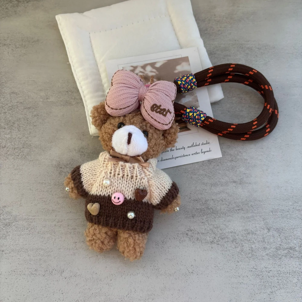 

Wear jumper teddy bear keychain bag bag charm bag charm girlfriends gift doll dolls