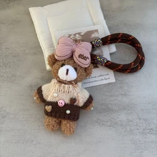Wear jumper teddy bear keychain bag bag charm bag charm girlfriends gift doll dolls