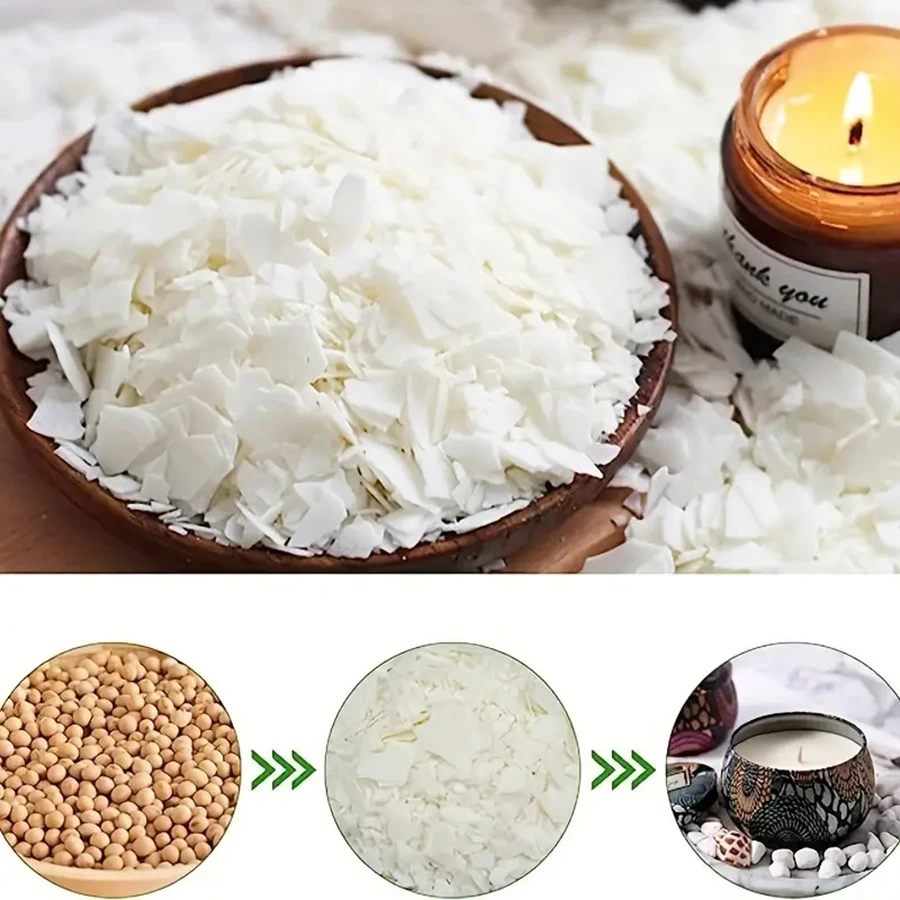 Natural 52℃ Soy Wax Flaky Scented Candle Raw Material No Additives for DIY Home Fragrance Candle Making Supplies