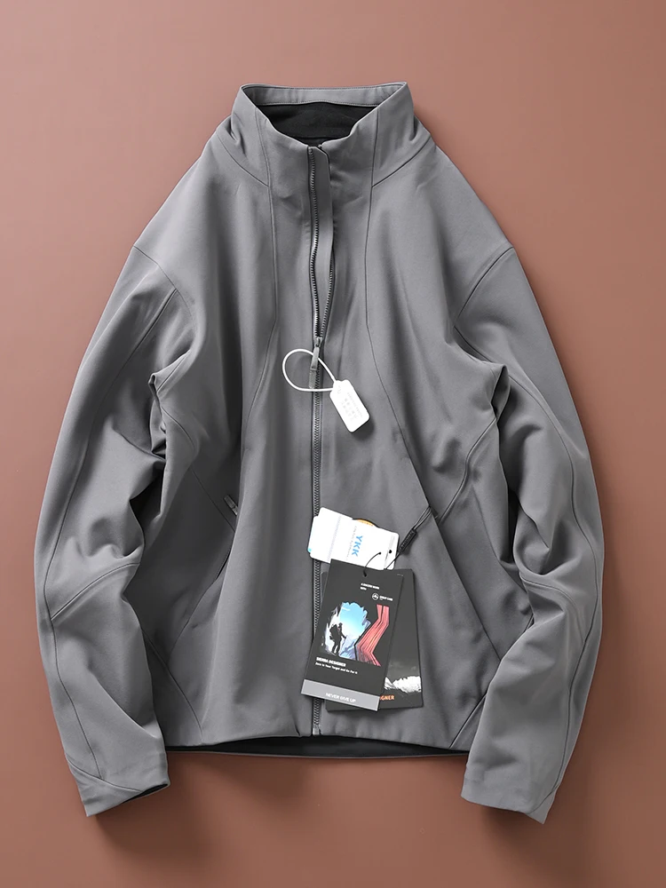 

Мужская зимняя куртка-бомбер на флисовой подкладке с воротником-стойкой, повседневная, на молнии, удлиненная, приталенная