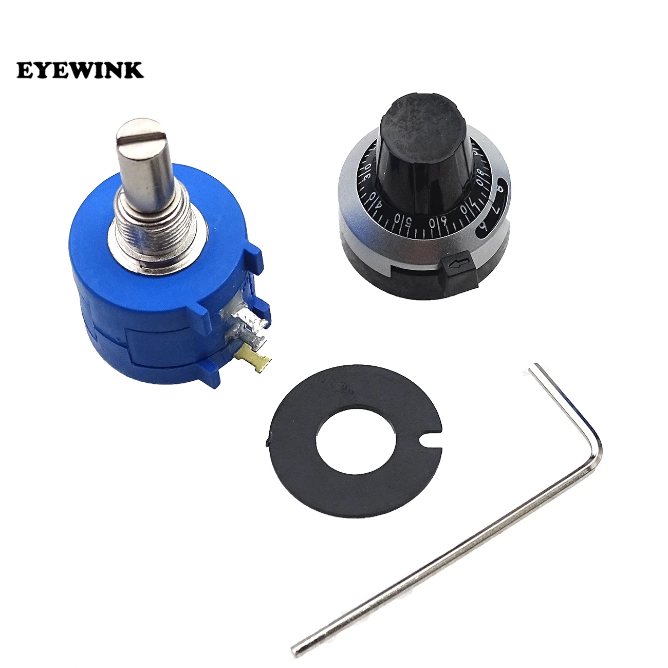 3590S-2-103L 10K ohm Precision Multiturn Potentiometer 10 Ring Adjustable Resistor 3590S 500 1K 2K 5K 20K 50K 100K ohm Knob hat