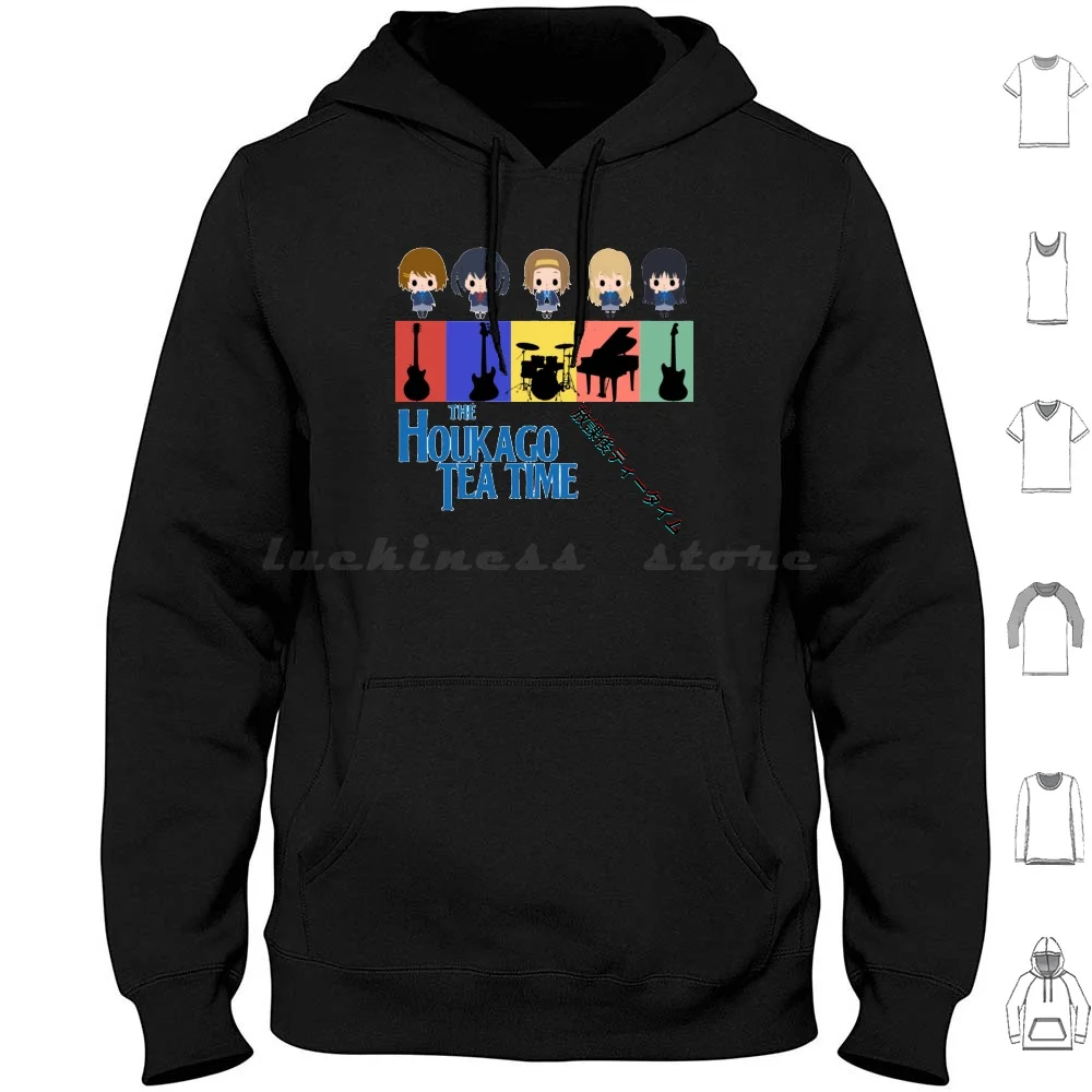 K-On!-Ho Kago Tea Time ( 3d Style In Japanese Name ) Hoodies Long Sleeve Anime K On Kon Keion Music Moe Cute Houkago