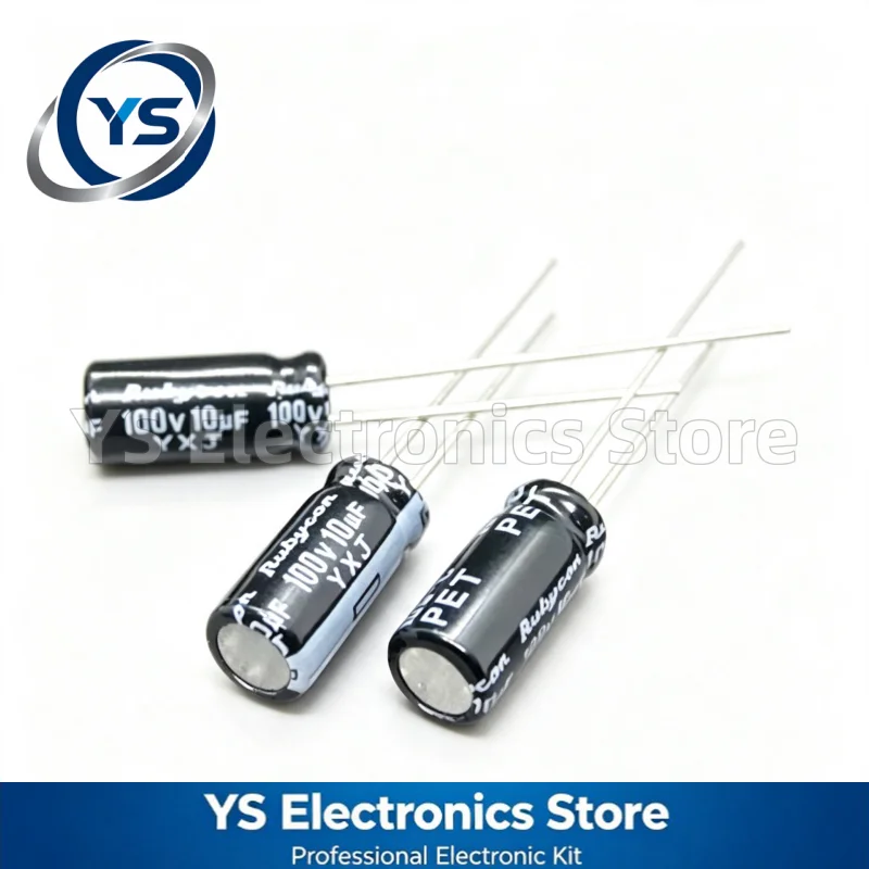Rubycon YXJ Series 100V10UF 5x11mm 100YXJ10M5X11 10UF100V 100V 10UF Electrolytic Capacitor Brand New Genuine Capacitors 20%