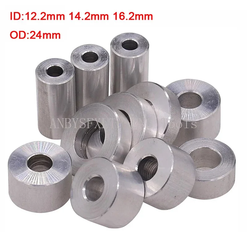 

2pcs Aluminum Alloy Bushing Gasket M12 M14 M16 Aluminum Flat Washer Gasket CNC Sleeve No Thread Standoffs Spacer Sleeve