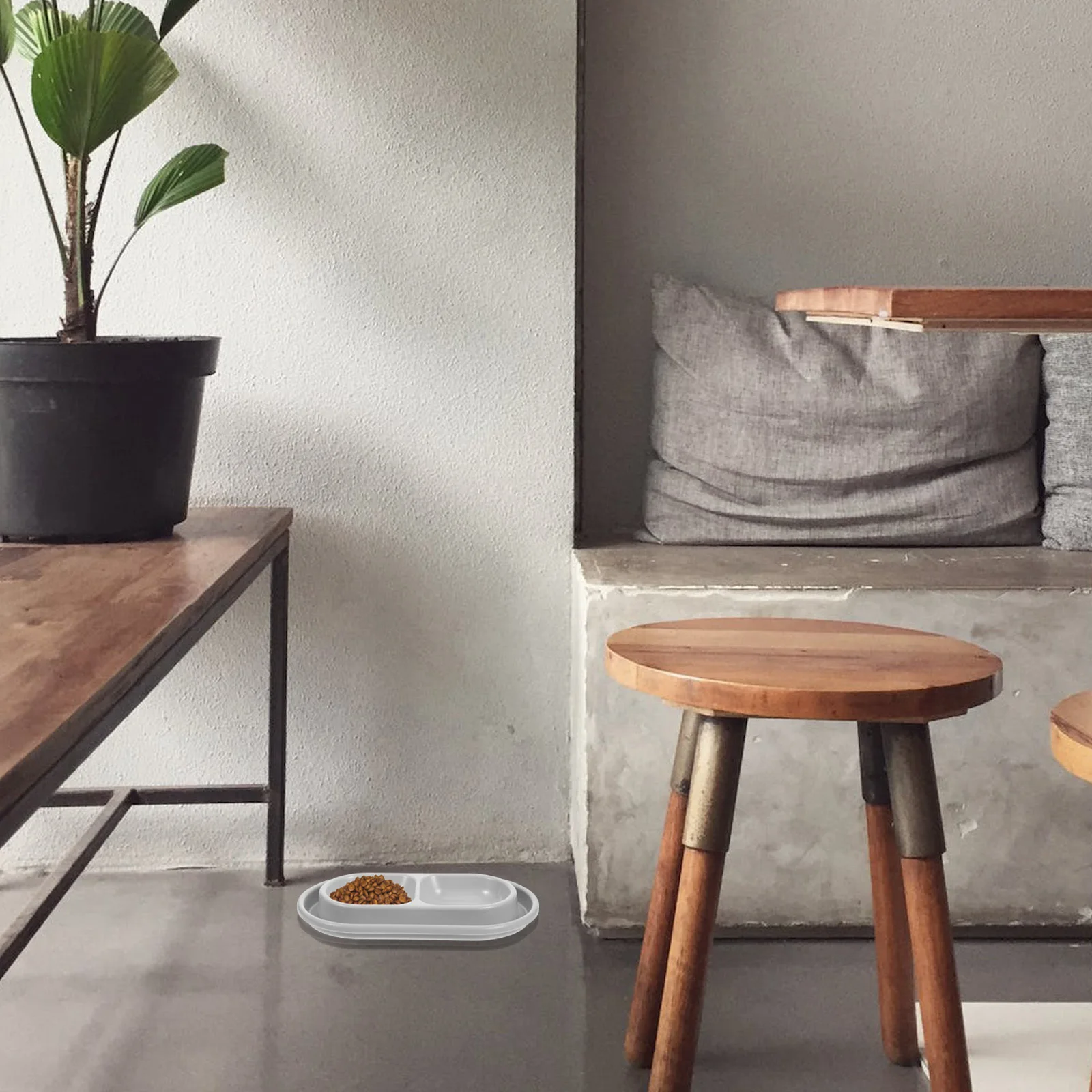 

Milisten Ant Proof Cat Bowl Dual Feeding Station with Water Moat for Indoor Outdoor Use Space Saving Pet Food and Water Bowls