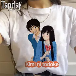 Summer Kimi Ni Todoke T Shirt Women Cartoon Y2k Punk Funny T-shirt Hip Hop Streetwear Harajuku Anime Tshirt Female Clothing